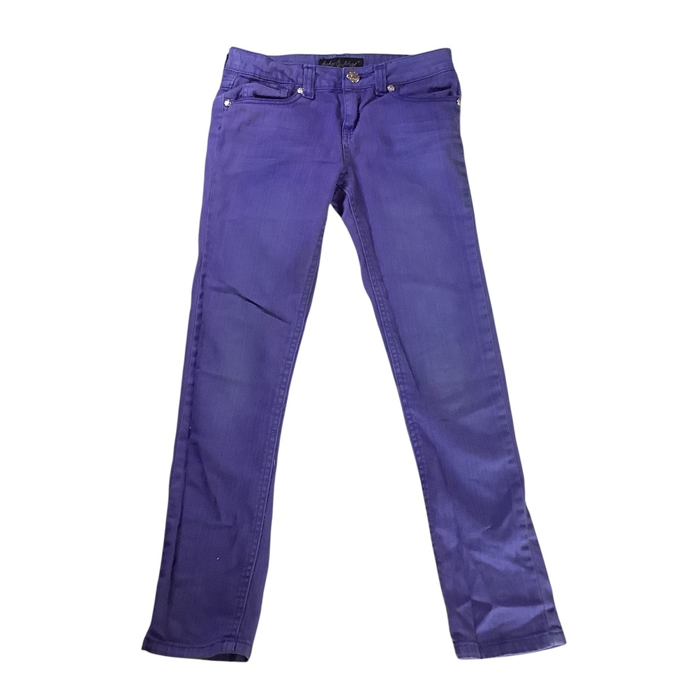 Baby Phat Skinny Jeans Girls Size 8 Purple Y2K Streetwear